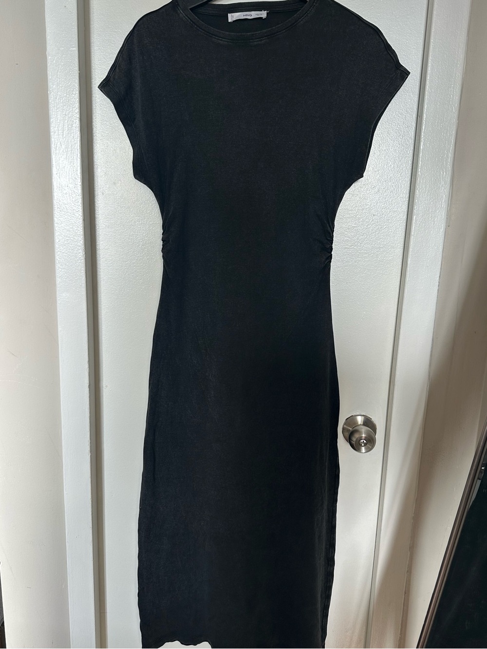 MANGO Black Midi Dress